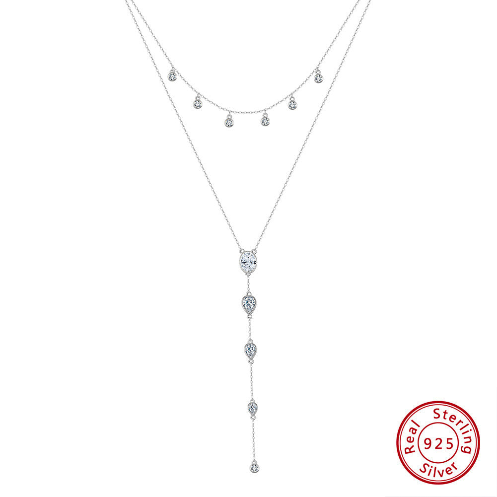 Women's Sterling Silver Twin Lasso Necklace necklaces LUNARITY GARAGE Electric Platinum  