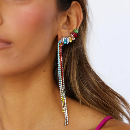 Rainbow Tassel Earrings earrings LUNARITY GARAGE   