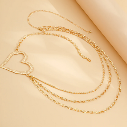 Hollow Gold Love Heart Waist Chain waist chain LUNARITY GARAGE   