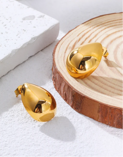 Minimalist Golden Glossy Simple Chic Drop Earring earrings LUNARITY GARAGE   