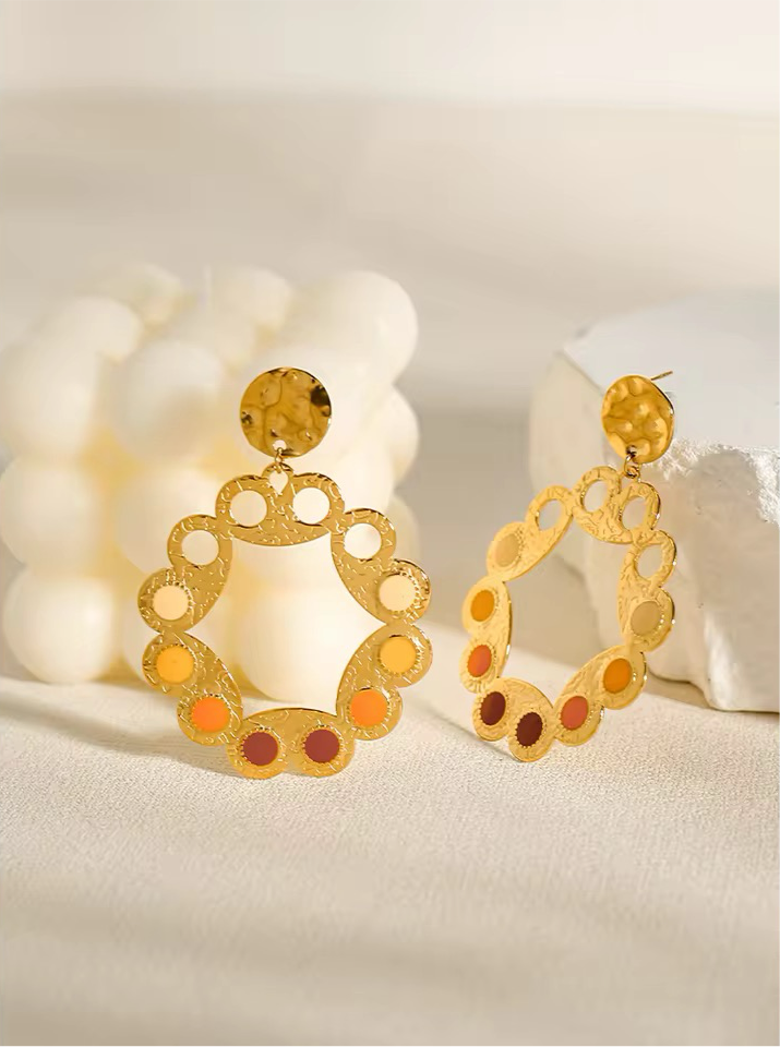 Vintage Gold Mosaic Earrings earrings LUNARITY GARAGE