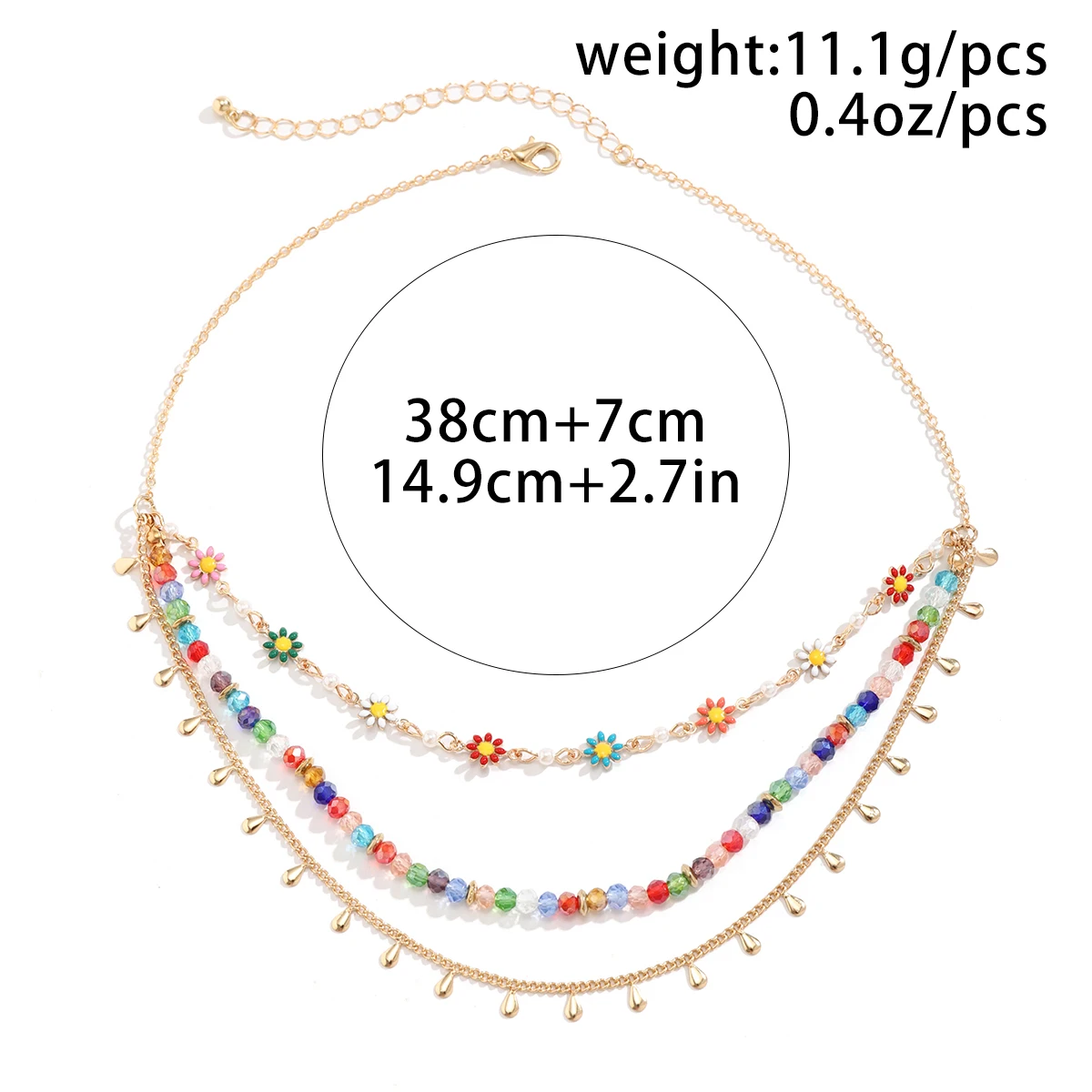 Boho Flower Chain Clavicle Necklace necklaces LUNARITY GARAGE