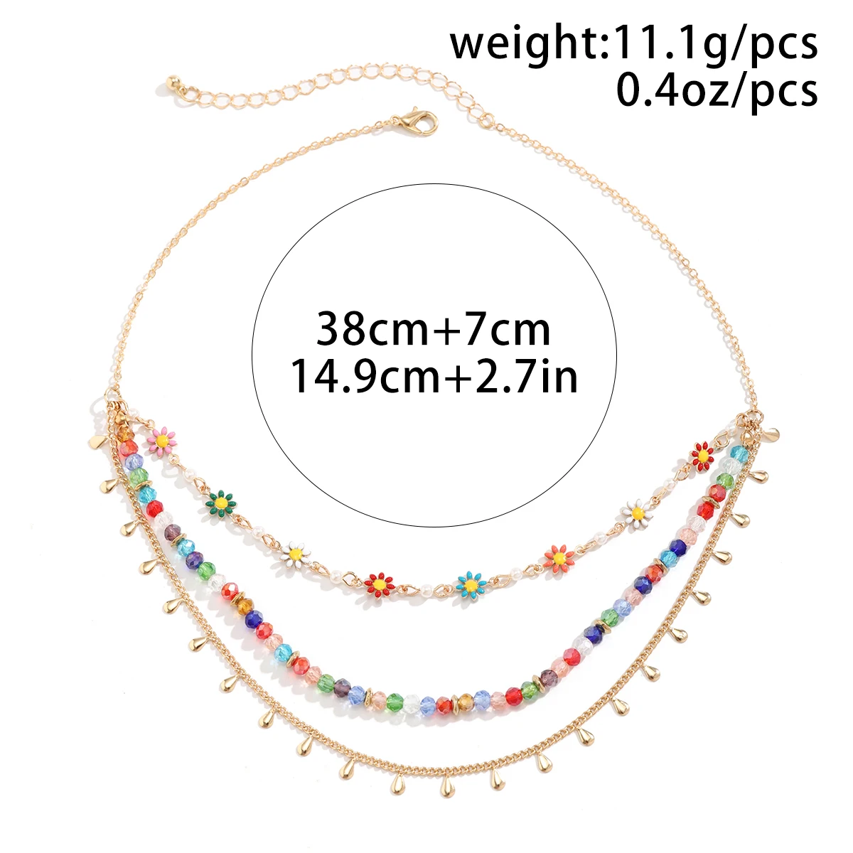 Boho Flower Chain Clavicle Necklace necklaces LUNARITY GARAGE   