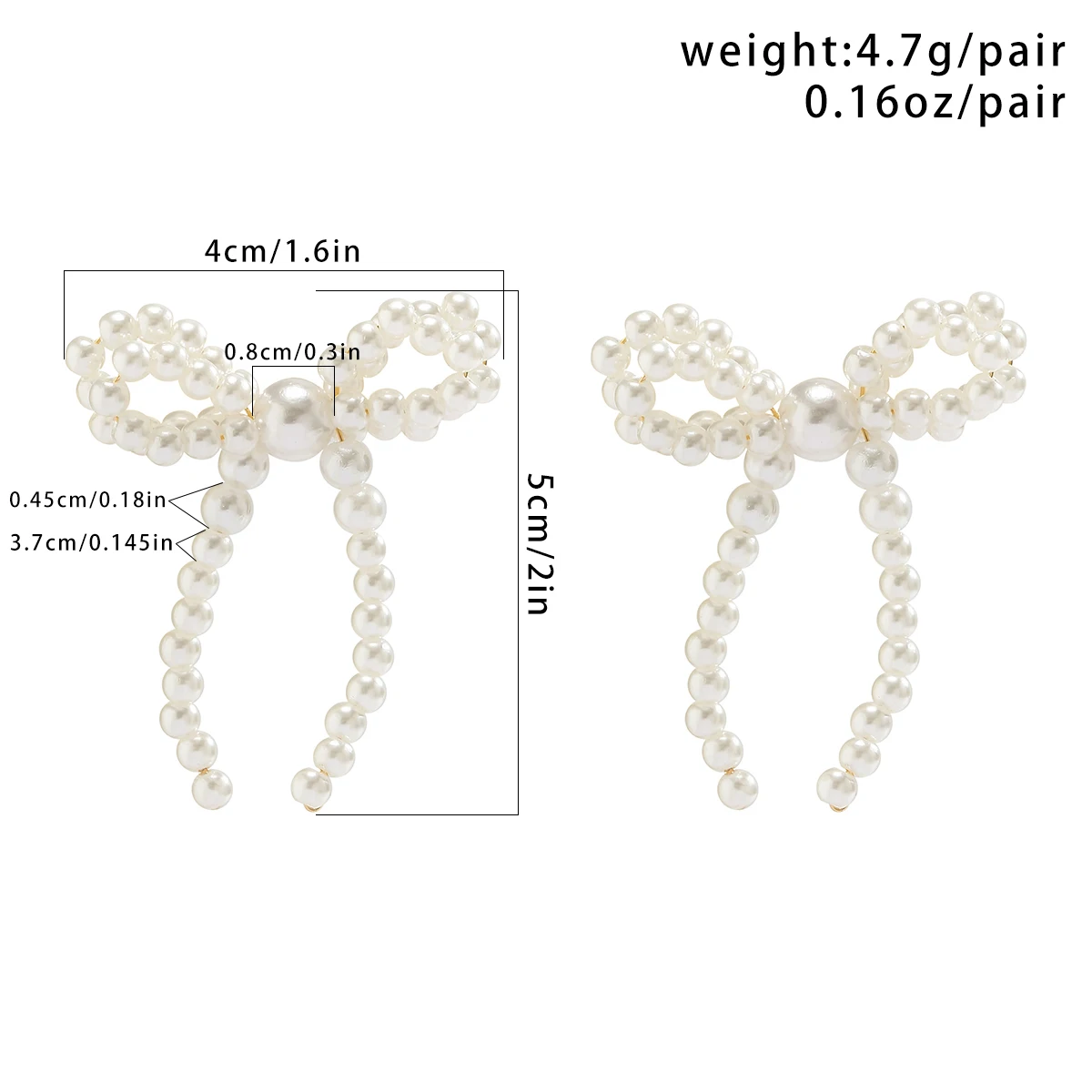 Korean Imitation Pearl Bowknot Stud Earrings earrings LUNARITY GARAGE   