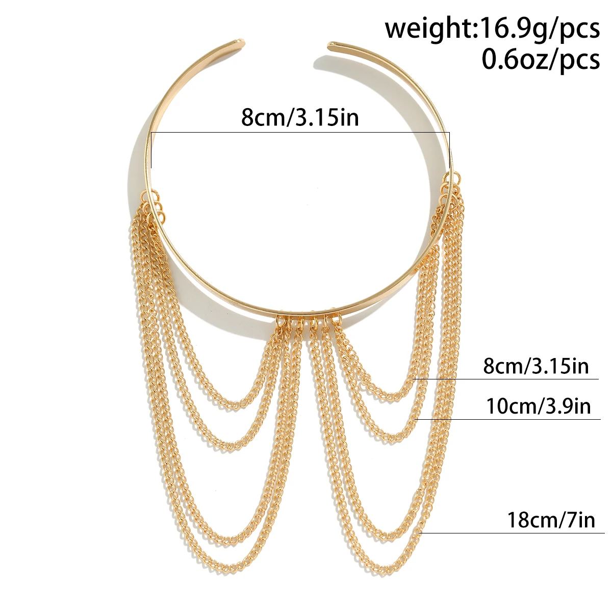 Charm Tassels Chain Pendant Open Adjustable Arm Bracelet arm bracelet LUNARITY GARAGE