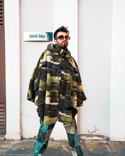 Cheerful Camouflage Poncho poncho LUNARITY GARAGE   