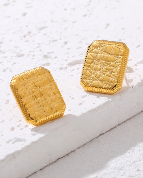 Tarnish-Free Minimalist Geometric Stud Earrings earrings LUNARITY GARAGE