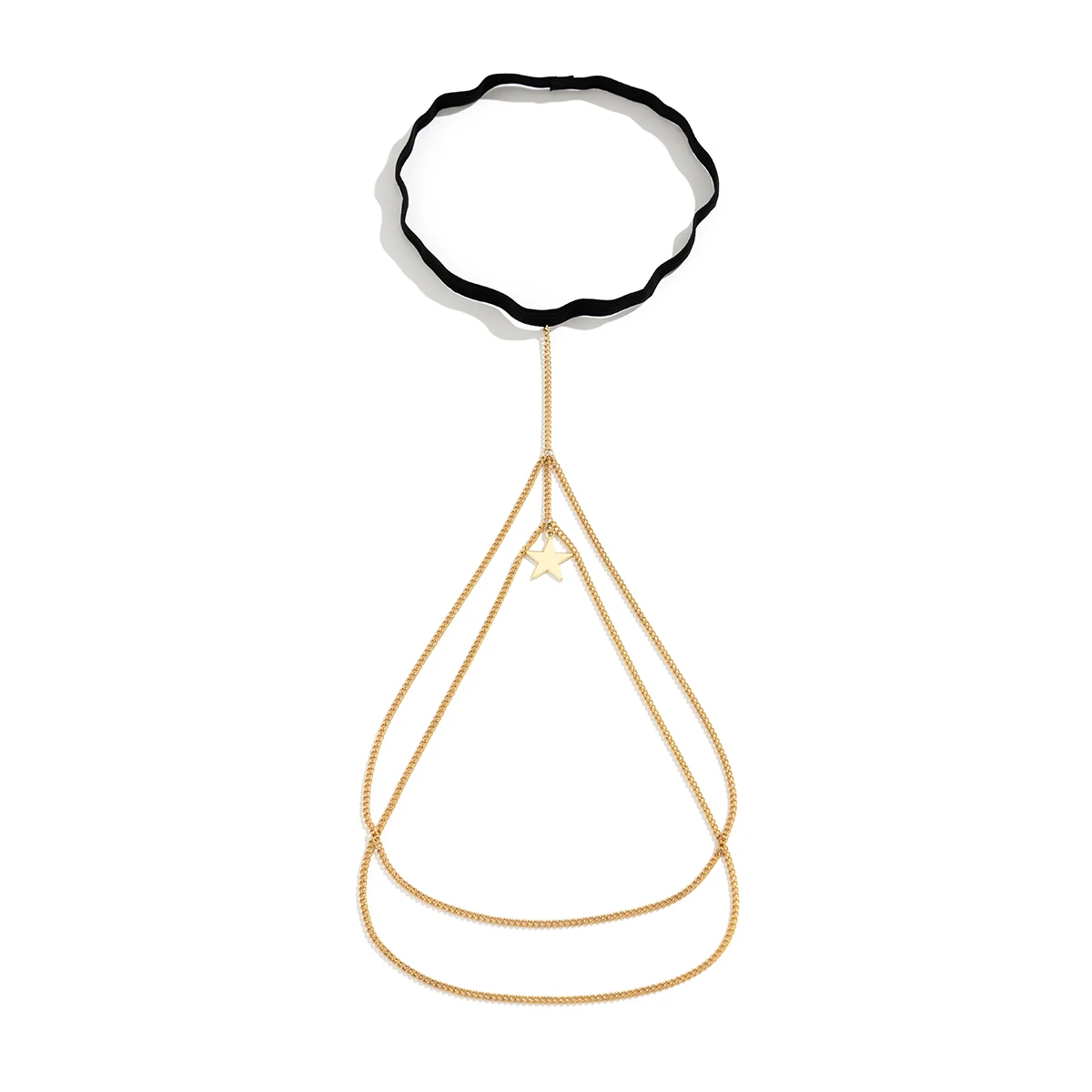 Black Elastic Band Thigh Chain leg Chain LUNARITY GARAGE