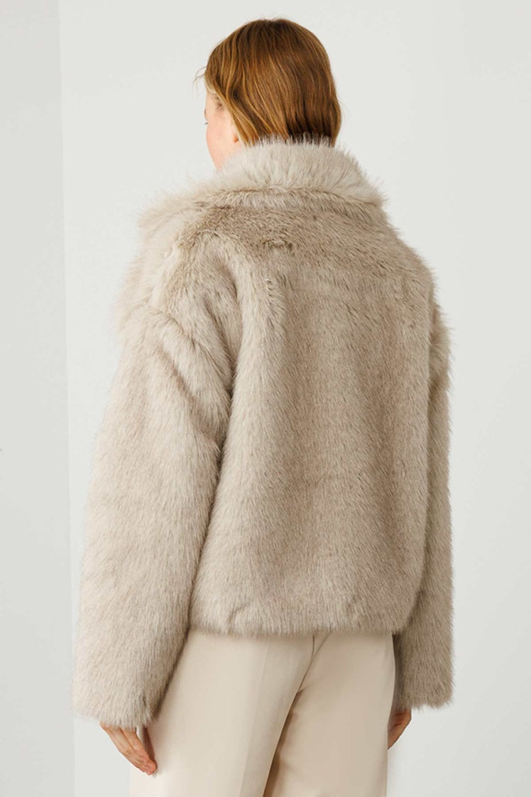 Faux Grey Fur Jacket – Elegance and Comfort Combined Coats LUNARITY GARAGE