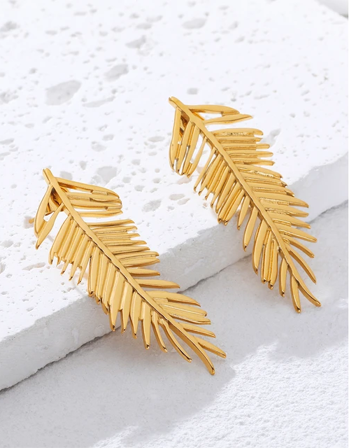 Vintage Design Creative Leaf Irregular Drop Earrings earrings LUNARITY GARAGE