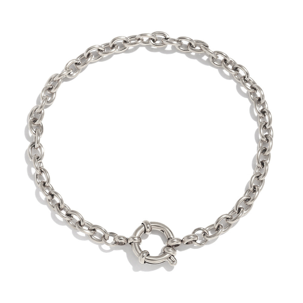 European and American Simple Blade Chain Bracelet Body Jewelery LUNARITY GARAGE O Steel Color