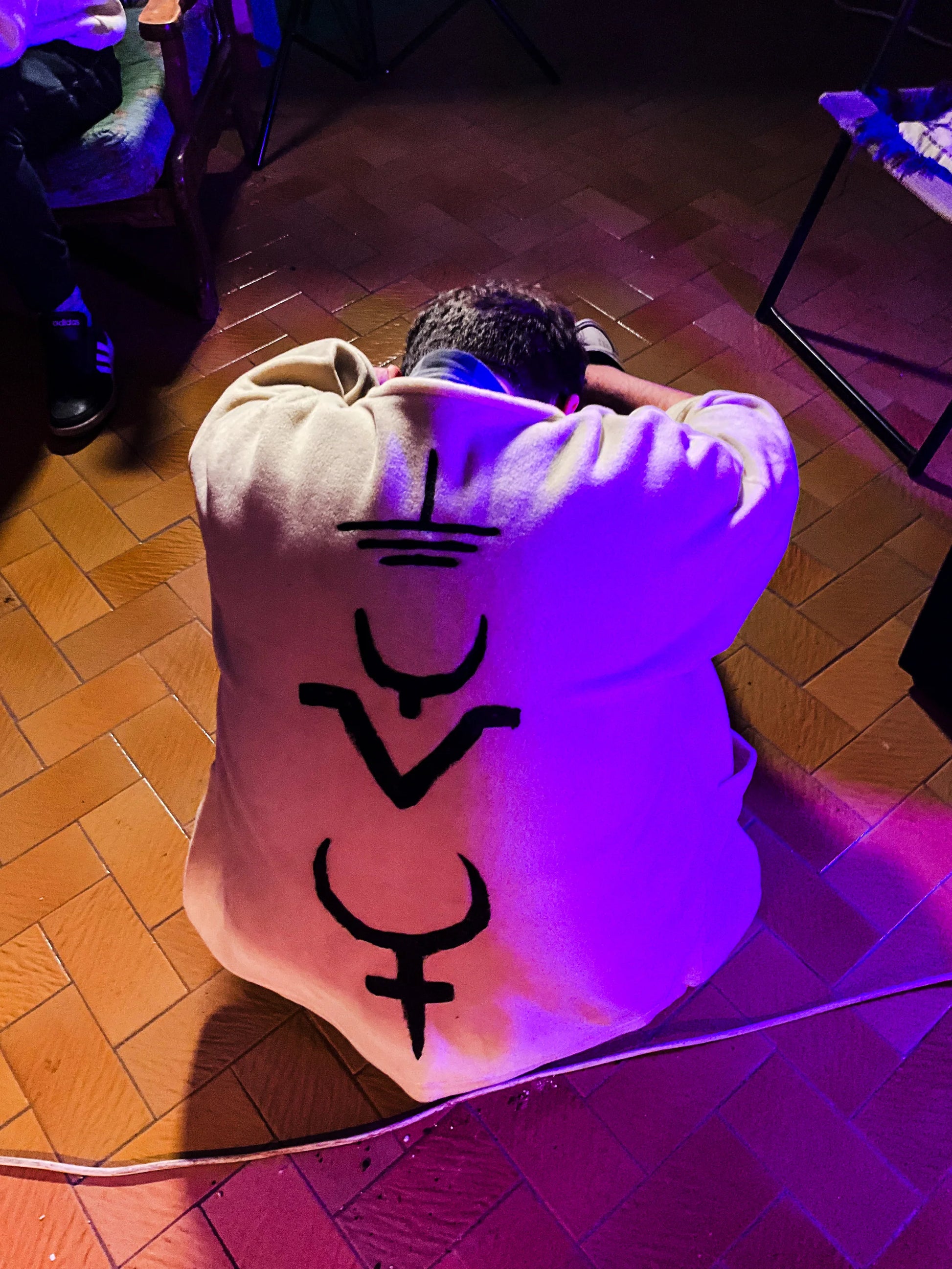 Taurus Astrology Special Handmade Fleece Kimono kimono LUNARITY GARAGE Small White