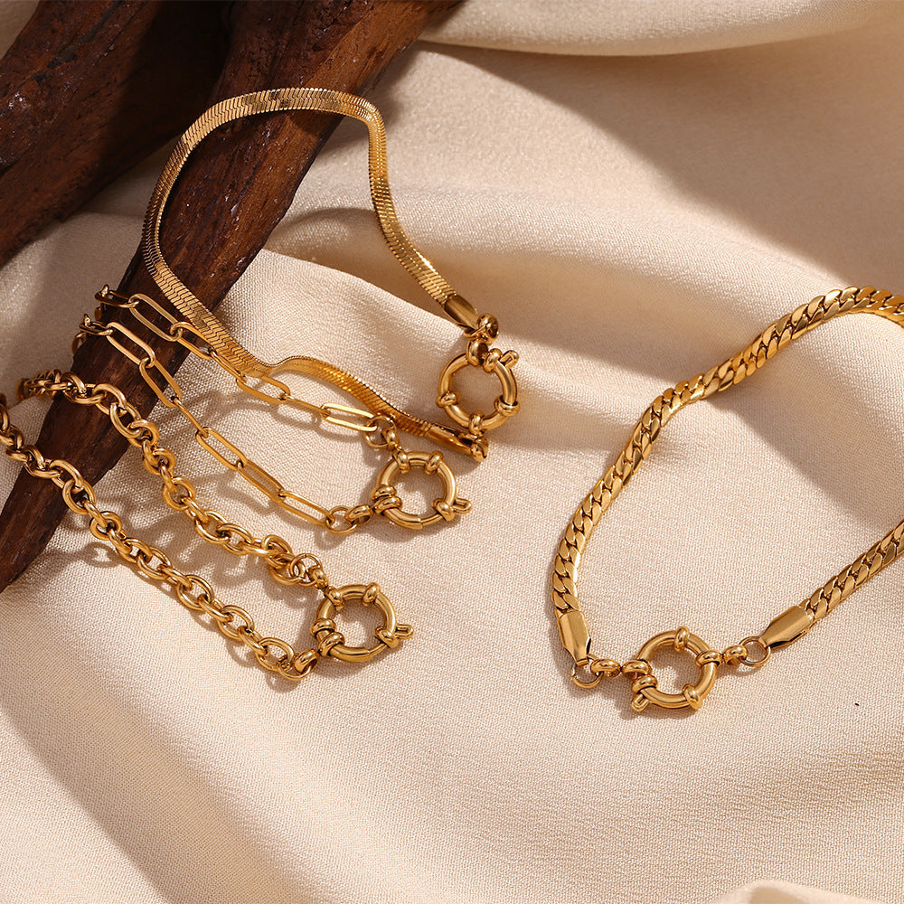European and American Simple Blade Chain Bracelet Body Jewelery LUNARITY GARAGE   