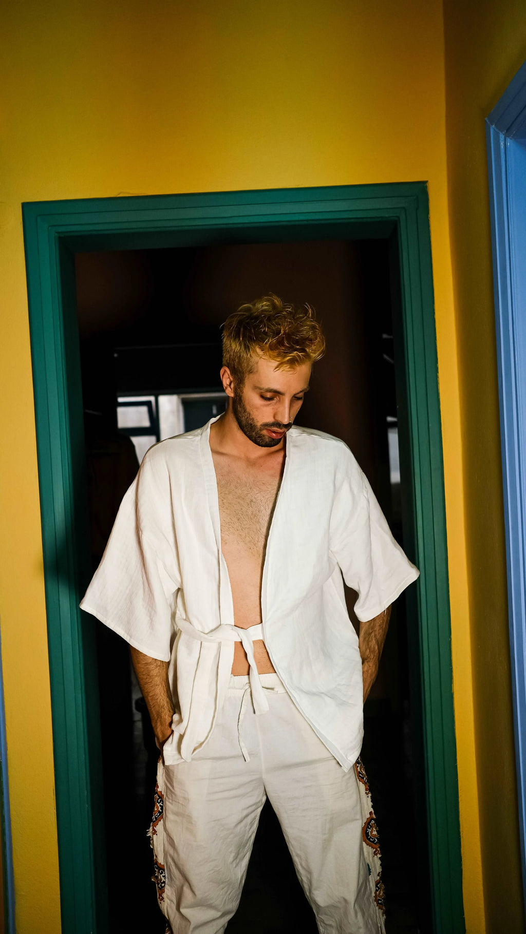 White Muslin Kimono kimono LUNARITY GARAGE X Small  