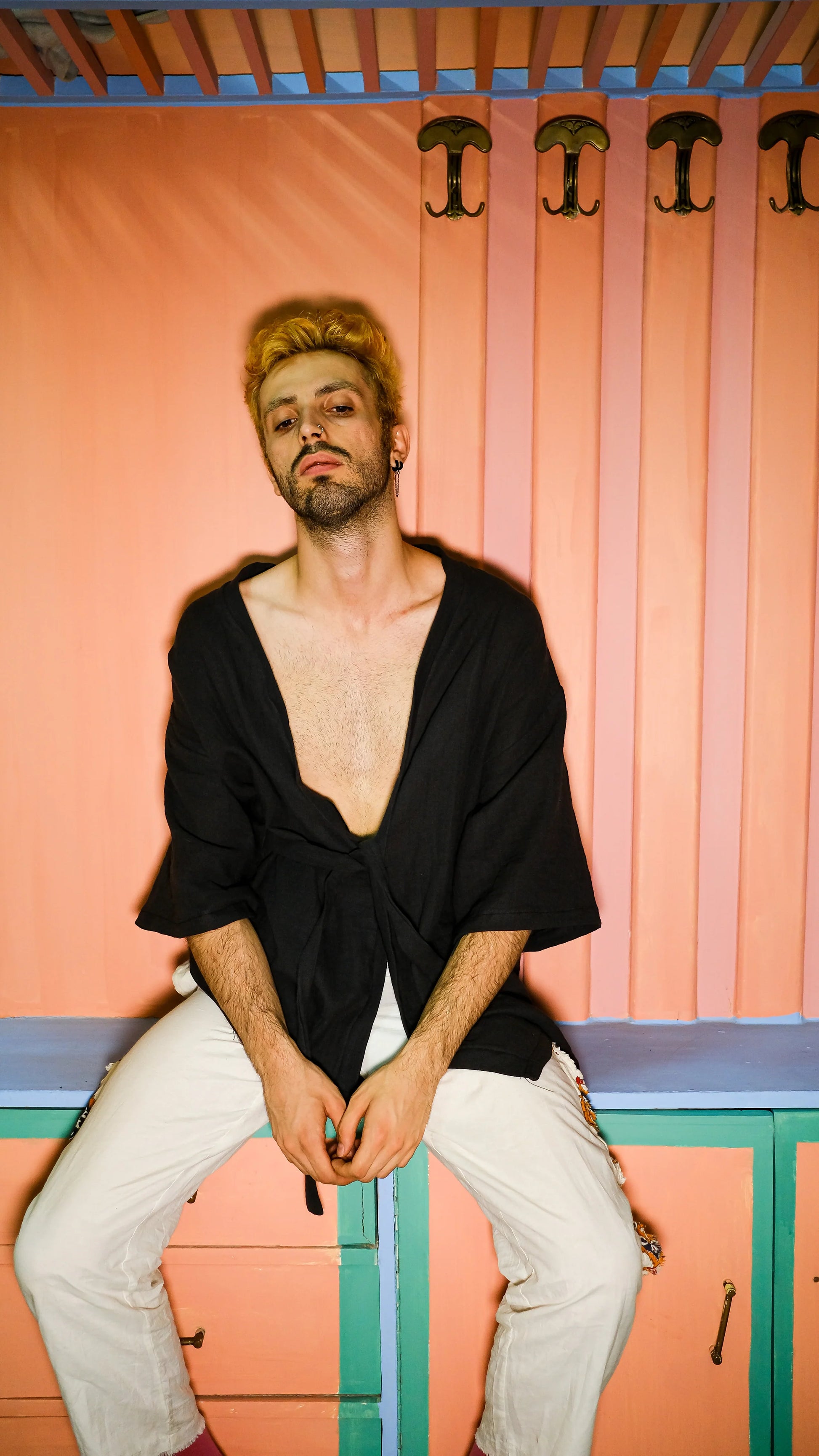 Black Muslin Kimono kimono LUNARITY GARAGE