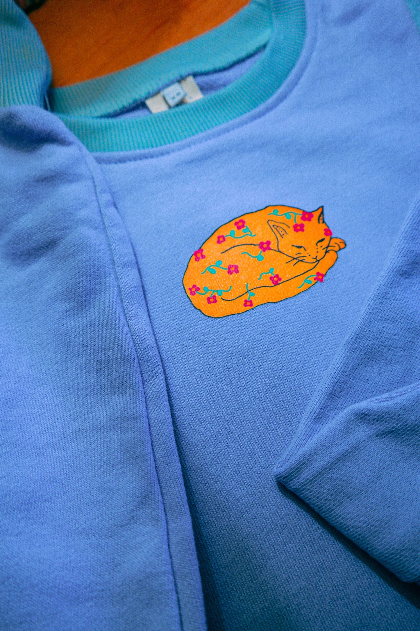 Sleppycat Mint & Lilac Crop Sweatshirt sweatshirt LUNARITY GARAGE X Small  