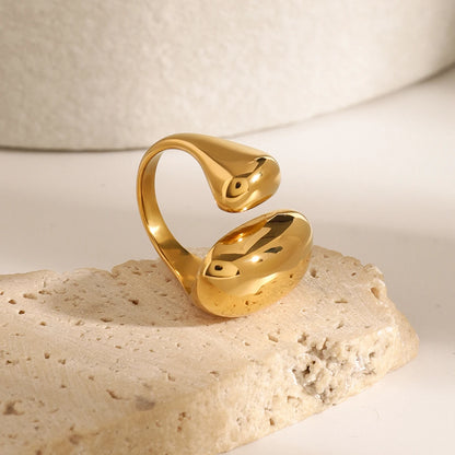 Uworld Minimalist 316L Stainless Steel INS Ring High Quality Waterproof Charm Metal Gold Silver Color Fashion Finger Jewelry LUNARITY GARAGE