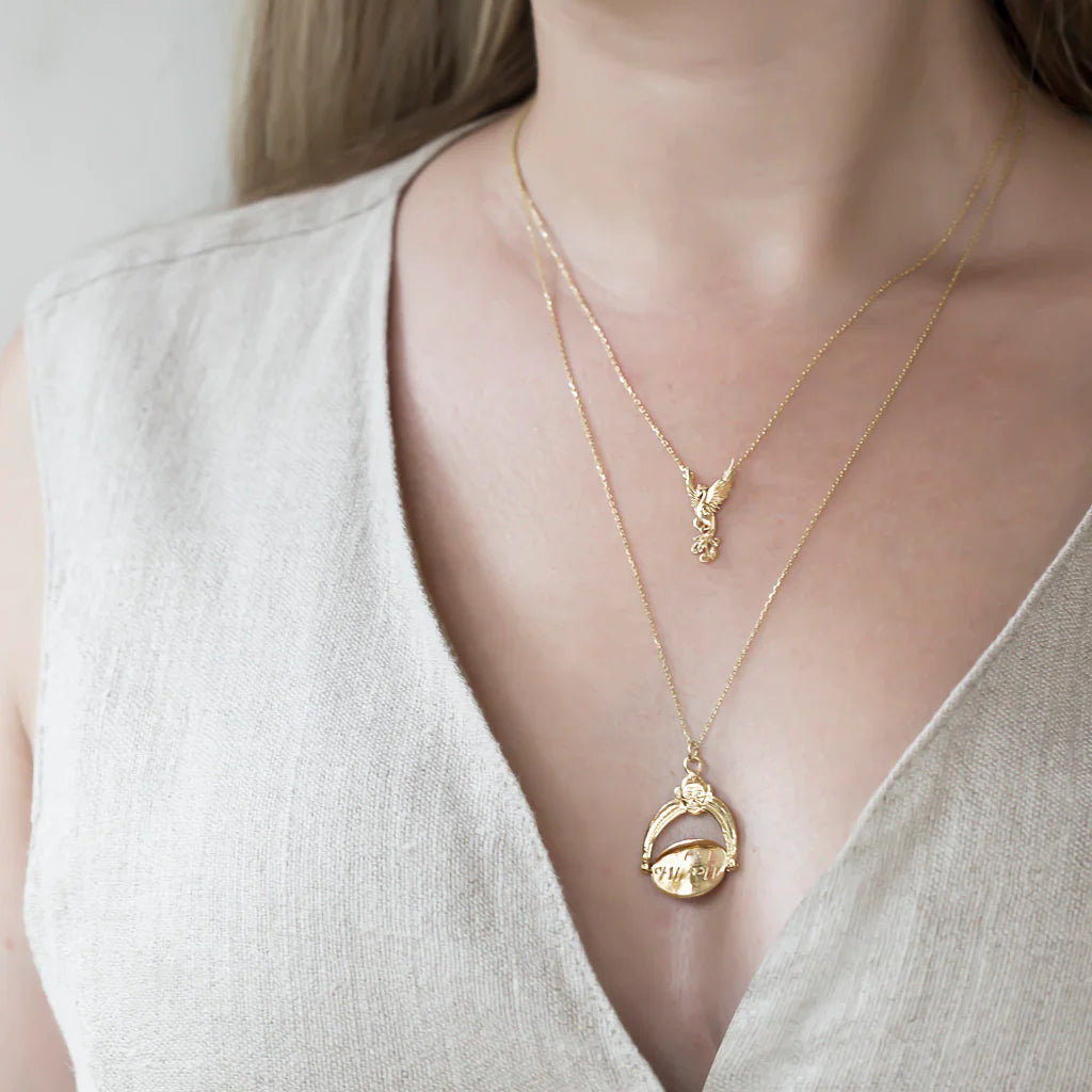 Emerald Phoenix Necklace necklaces LUNARITY GARAGE   