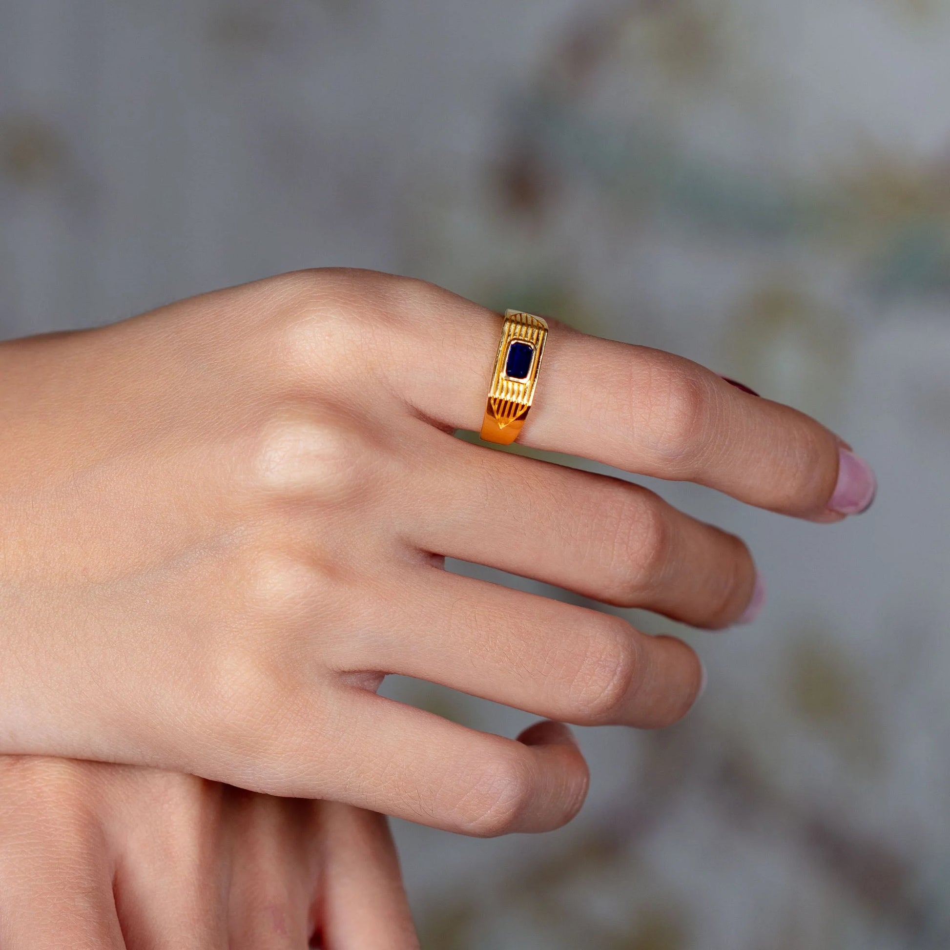 Astra Ring Navy Blue ring LUNARITY GARAGE1