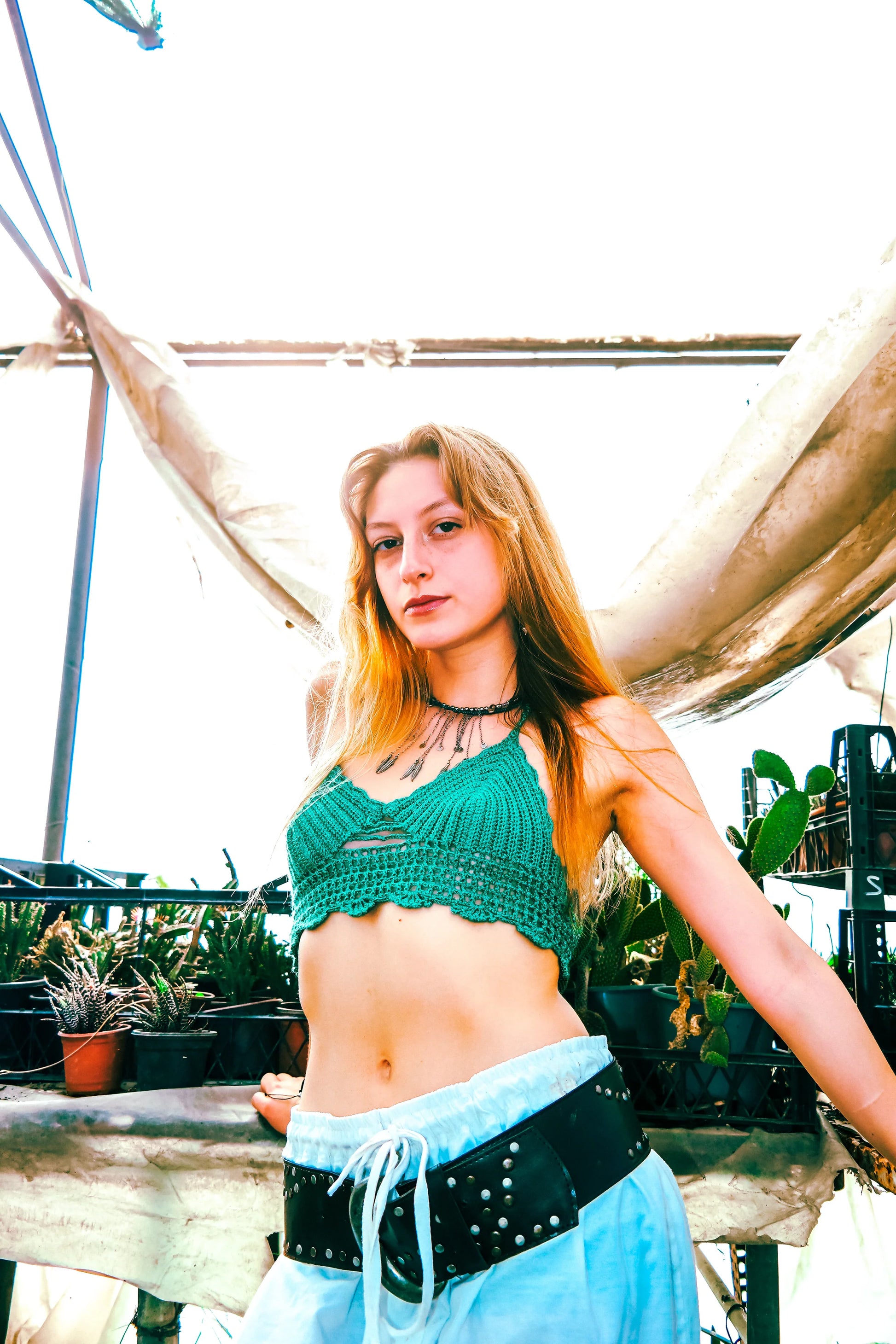 Enchanting Emerald Mesh Bralette bralette LUNARITY GARAGE Small