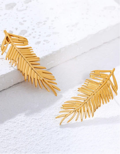 Vintage Design Creative Leaf Irregular Drop Earrings earrings LUNARITY GARAGE   