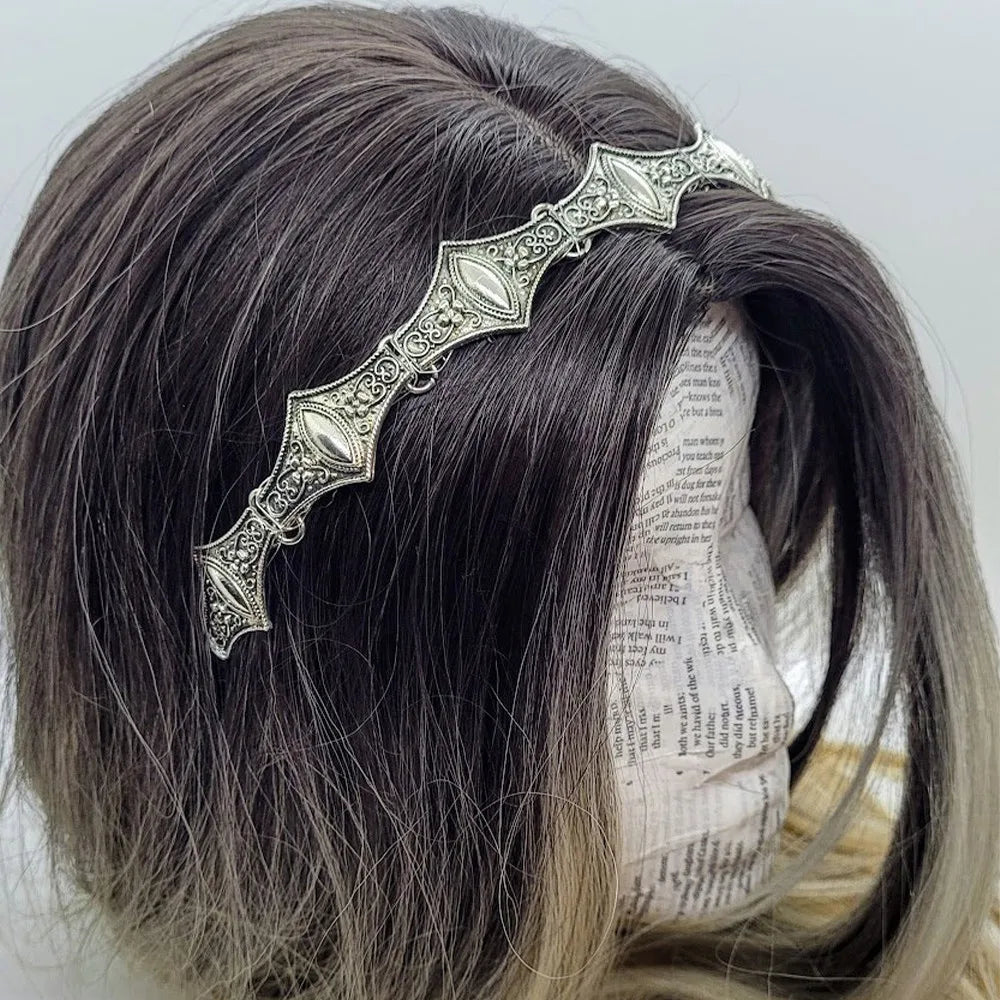 Vintage Baroque Princess Crown Headpiece - Queen's Cosplay & Wedding Headwear Headband Lunarity Garage   