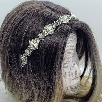 Vintage Baroque Princess Crown Headpiece - Queen's Cosplay & Wedding Headwear Headband Lunarity Garage   