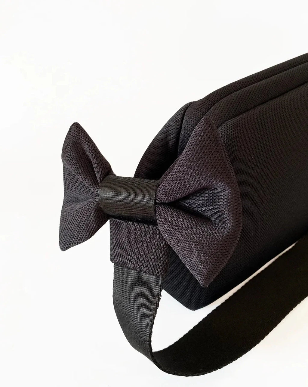 Elegant Black Bow Detail Shoulder and Handbag with Detachable Strap handbag LUNARITY GARAGE   