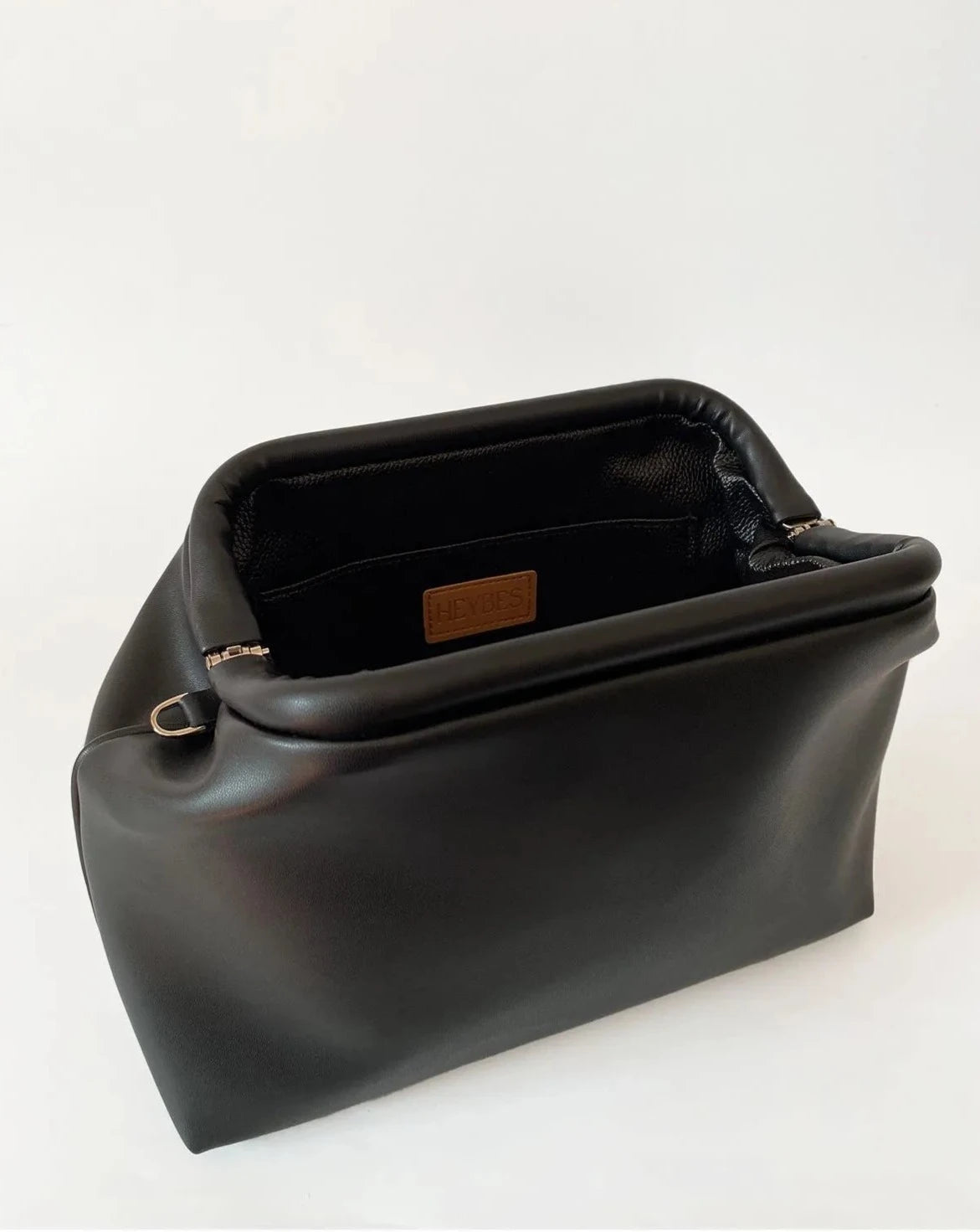 Elegant Black Faux Leather Handbag - Versatile Design with Removable Handle handbags LUNARITY GARAGE