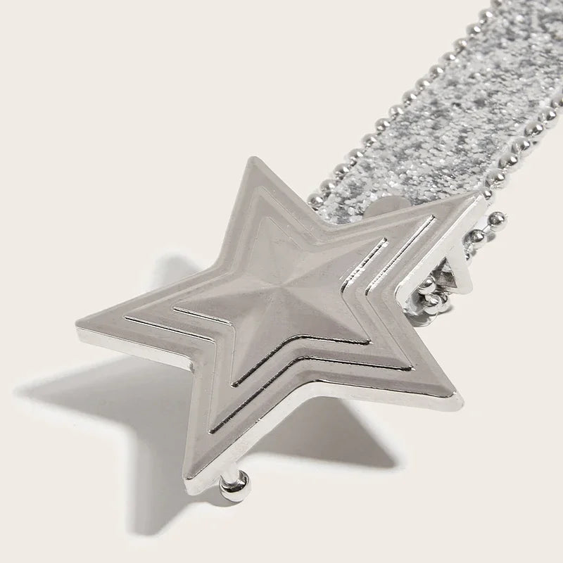 Y2K Star & Moon Rhinestone Buckle Belt Belt Lunarity Garage   