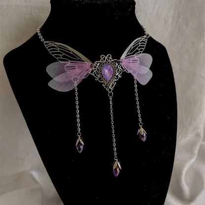 Enchanted Faerie Queen Wing Necklace Necklace Lunarity Garage   