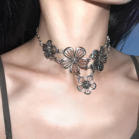 Bohemian Flower Pendant Necklace choker LUNARITY GARAGE   