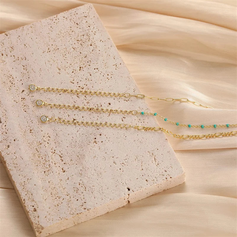 Boho Turquoise Multilayer Chain Anklets Anklet Lunarity Garage