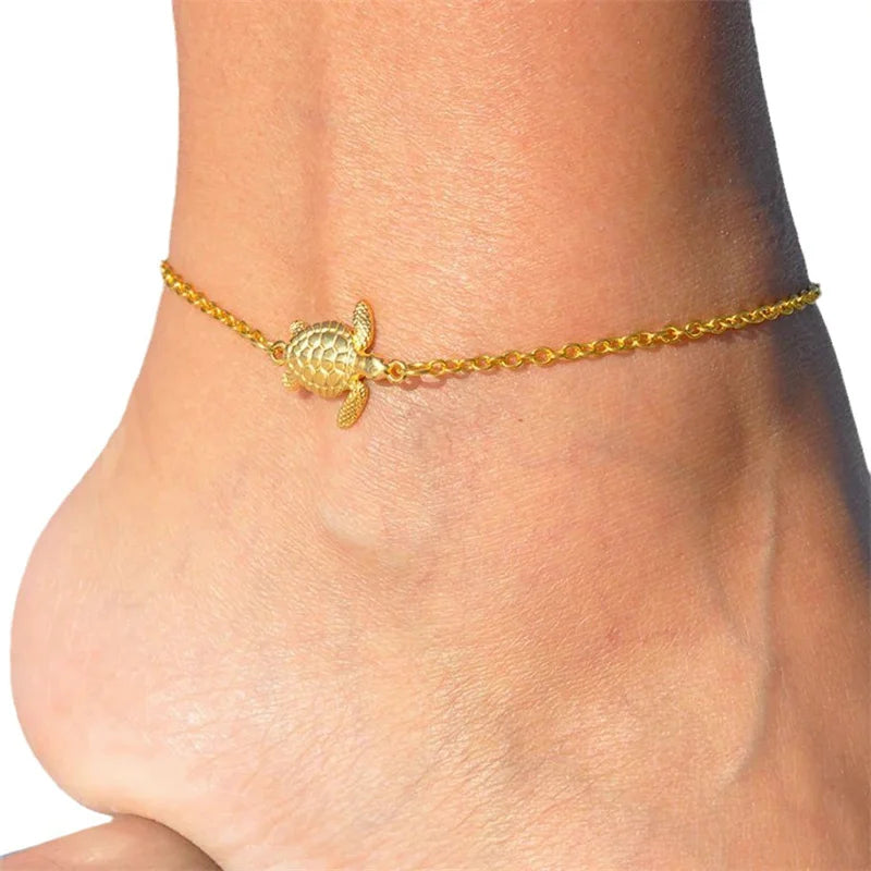 Boho Cute Small Sea Turtle Anklets Anklet Lunarity Garage   