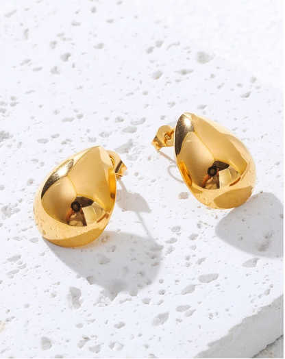 Minimalist Golden Glossy Simple Chic Drop Earring earrings LUNARITY GARAGE   