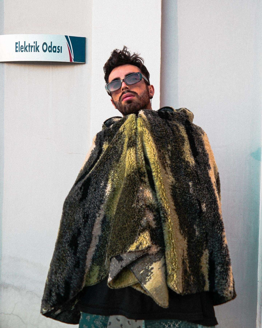 Cheerful Camouflage Poncho poncho LUNARITY GARAGE   