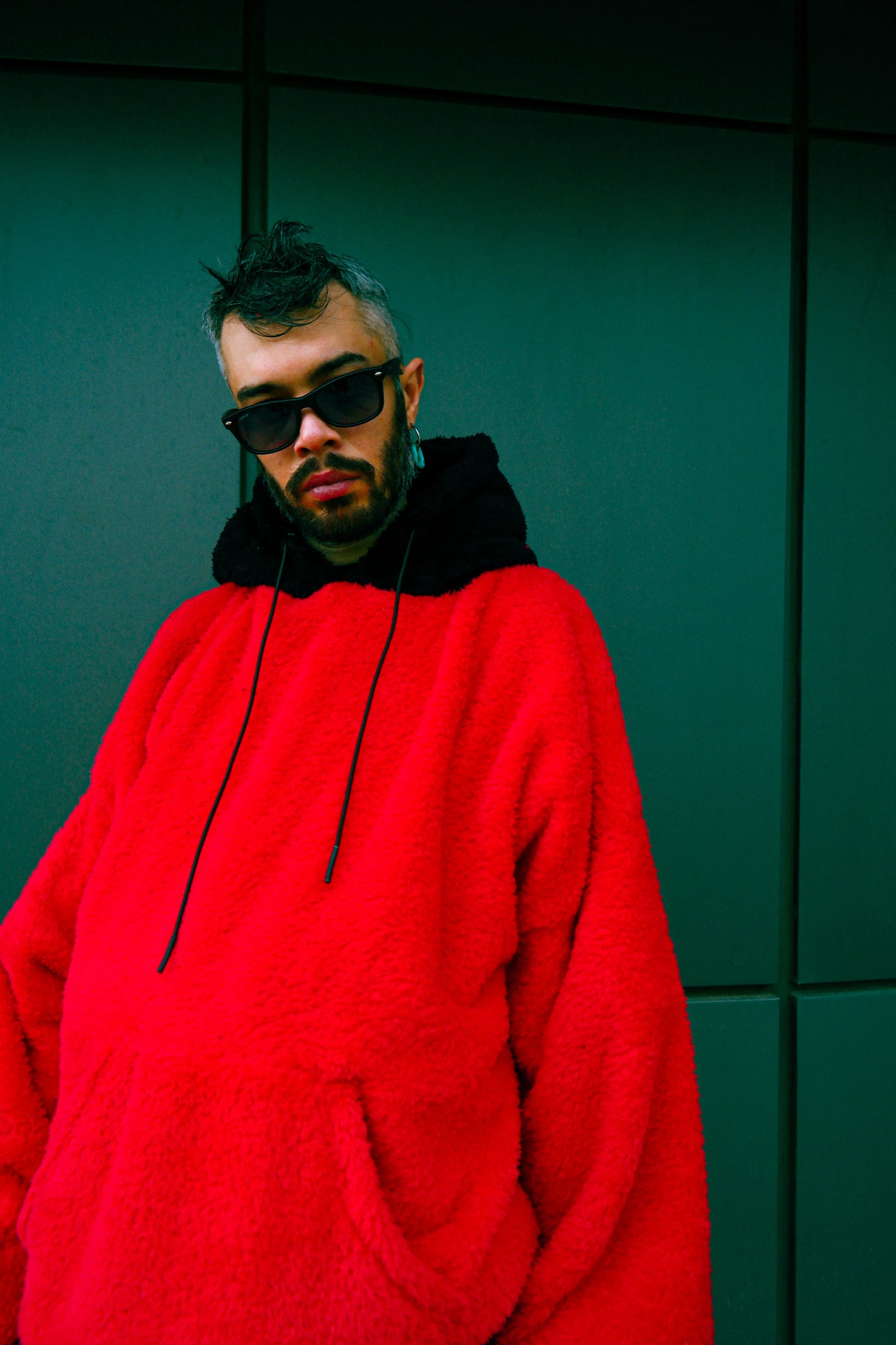 Red & Black Welsoft Plush Hoodie Hoodie LUNARITY GARAGE