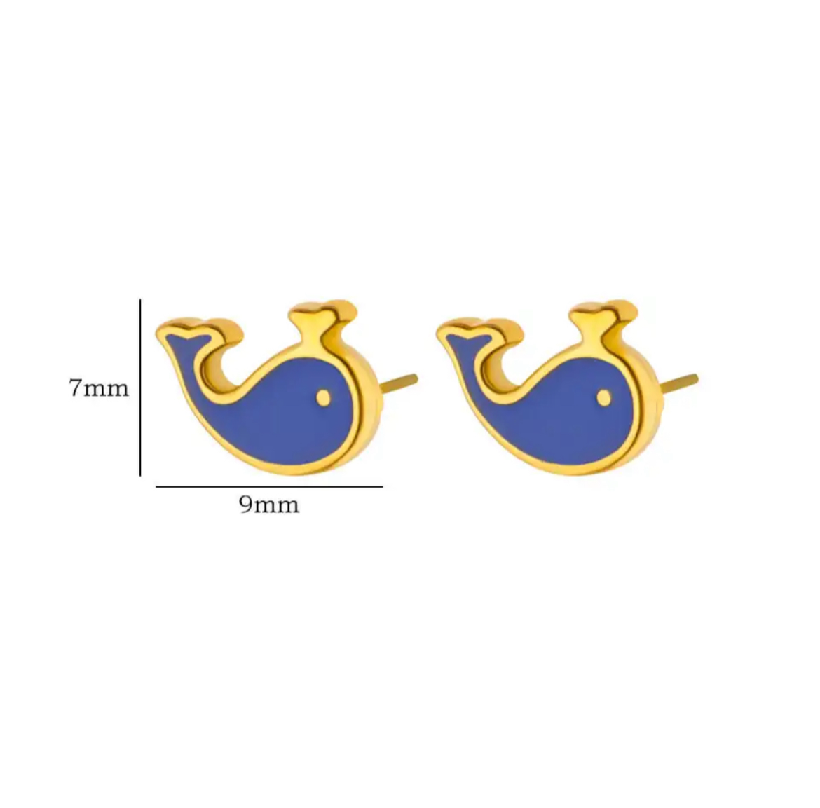 Tiny Whale Stud Earrings earrings LUNARITY GARAGE