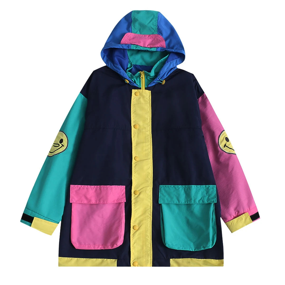 Patchwork-Design Vintage Winter Parka Jackets Lunarity Garage