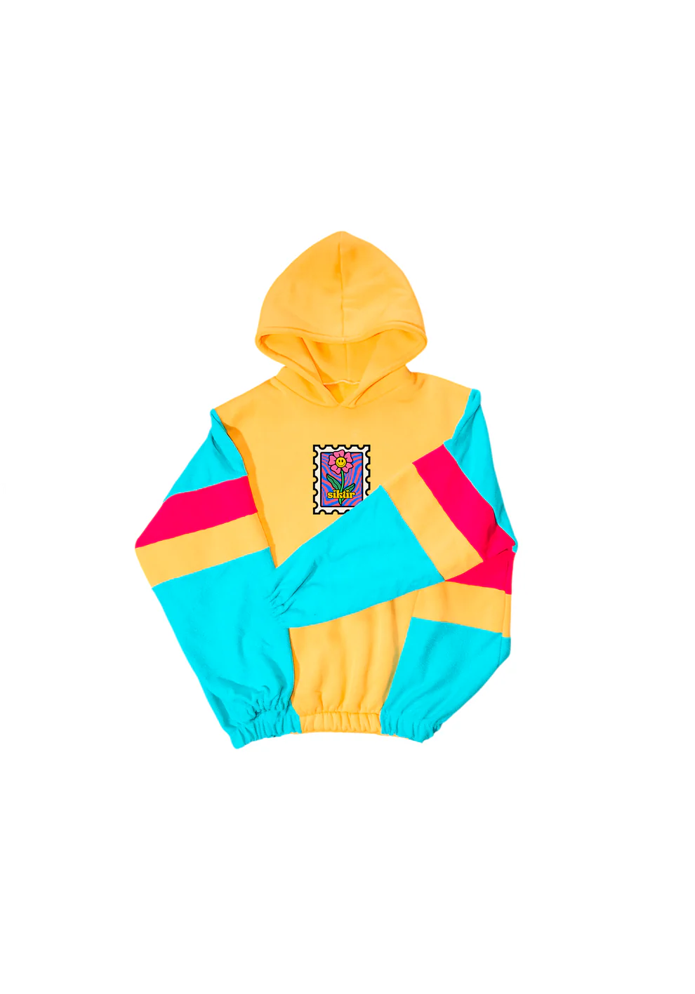 Oversize Tri-Color Aesthetic Hooded Sweater Hoodie LUNARITY GARAGE   