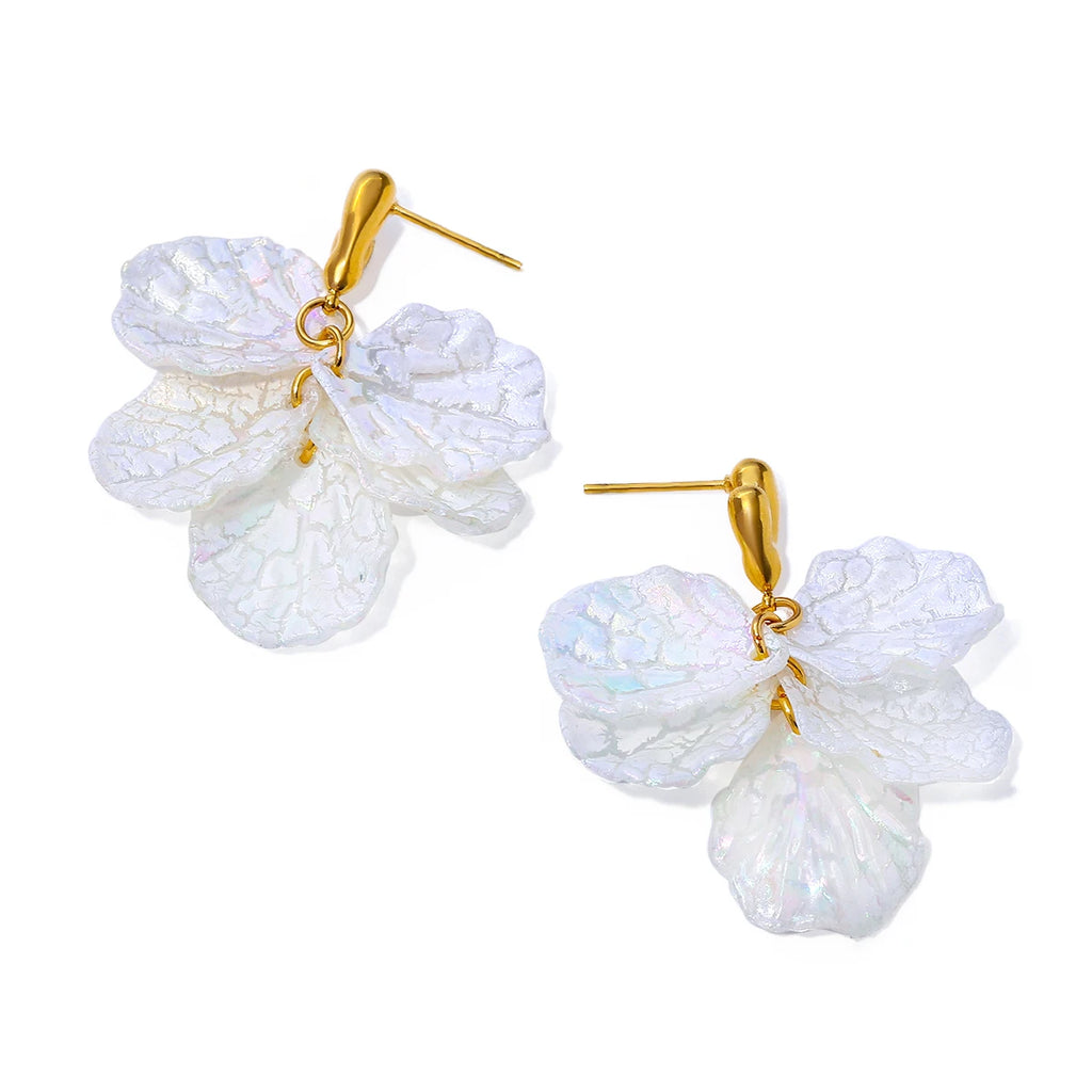 Chic Geometric Love Heart Magic Color Shell Petal Earrings earrings LUNARITY GARAGE   