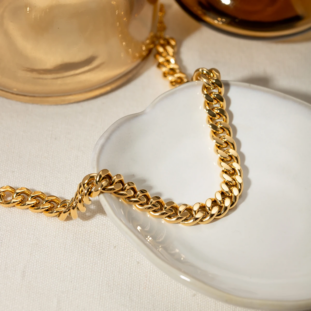 Classic Exquisite 18K Gold Plated Thick Chain Anklet anklet LUNARITY GARAGE   