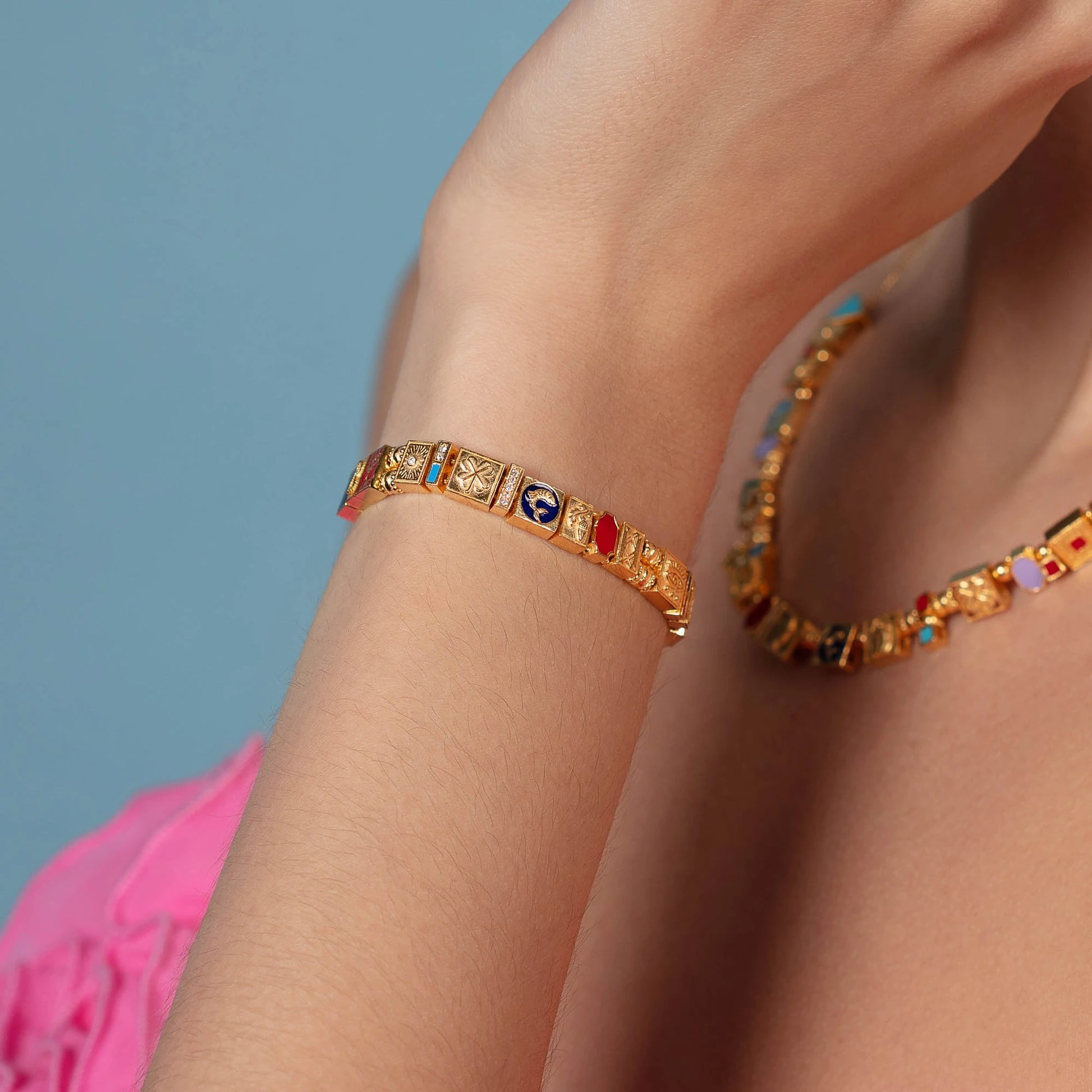 Confetti Crush Bracelet – Gold Micron Plated with Hand Enamel Bracelets LUNARITY GARAGE