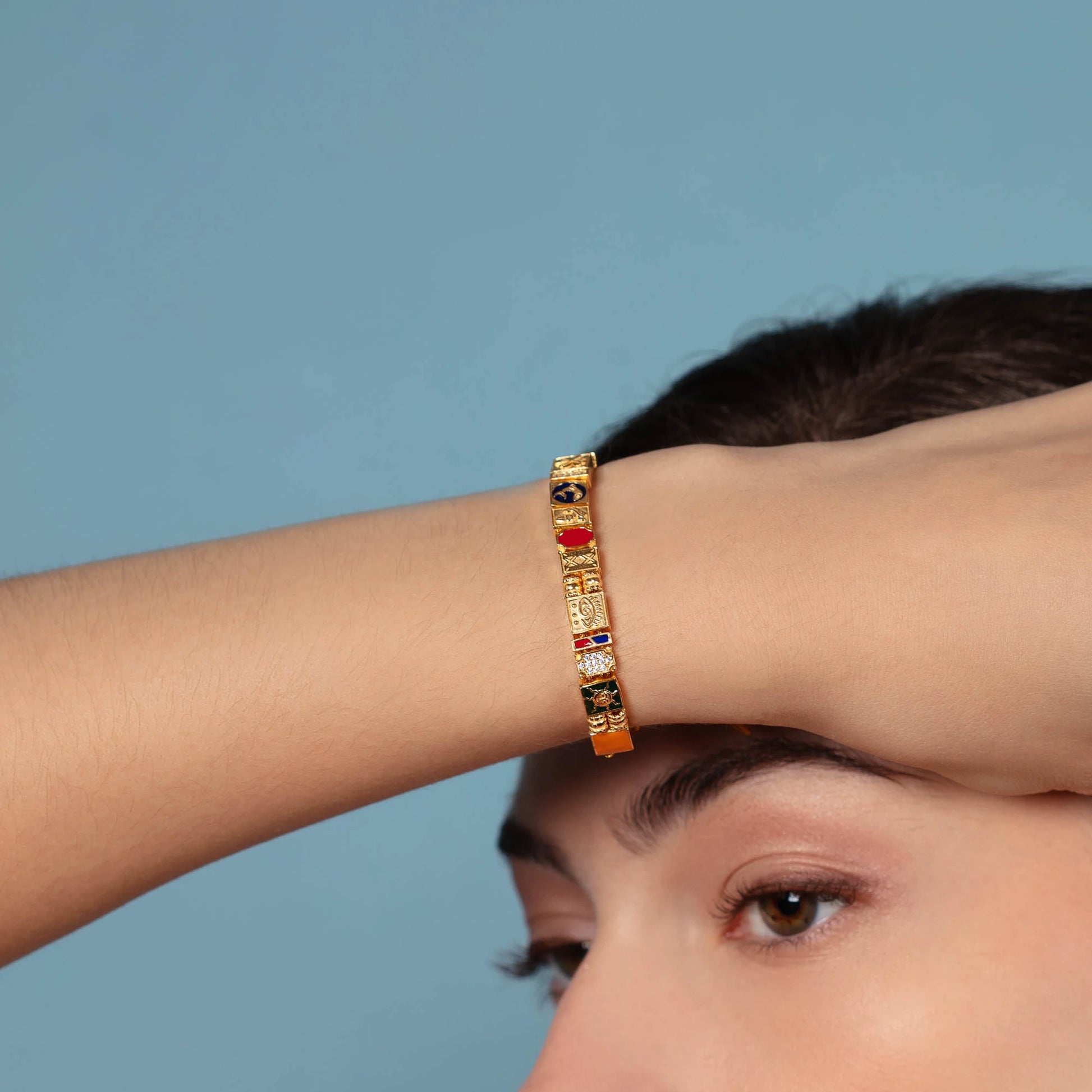Confetti Crush Bracelet – Gold Micron Plated with Hand Enamel Bracelets LUNARITY GARAGE