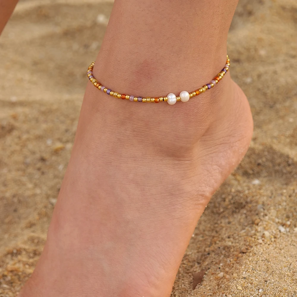 Creative Design Colorful Bead String Anklet anklet LUNARITY GARAGE