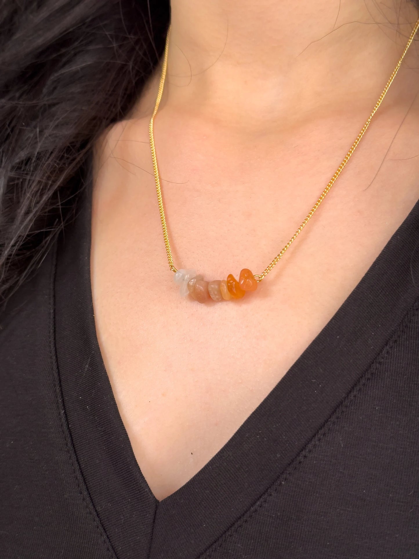 Sacral Chakra Gemstone Necklace  LUNARITY GARAGE   