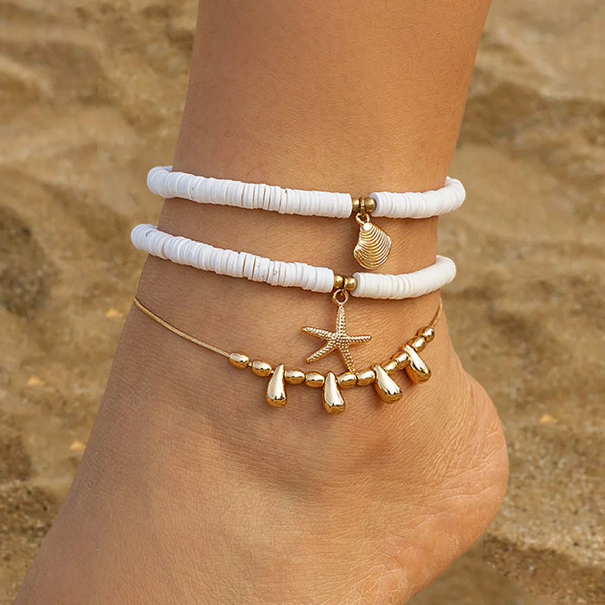 Customized Starfish Water Drop Anklet anklet LUNARITY GARAGE