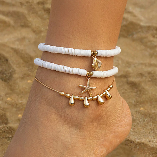 Customized Starfish Water Drop Anklet anklet LUNARITY GARAGE   