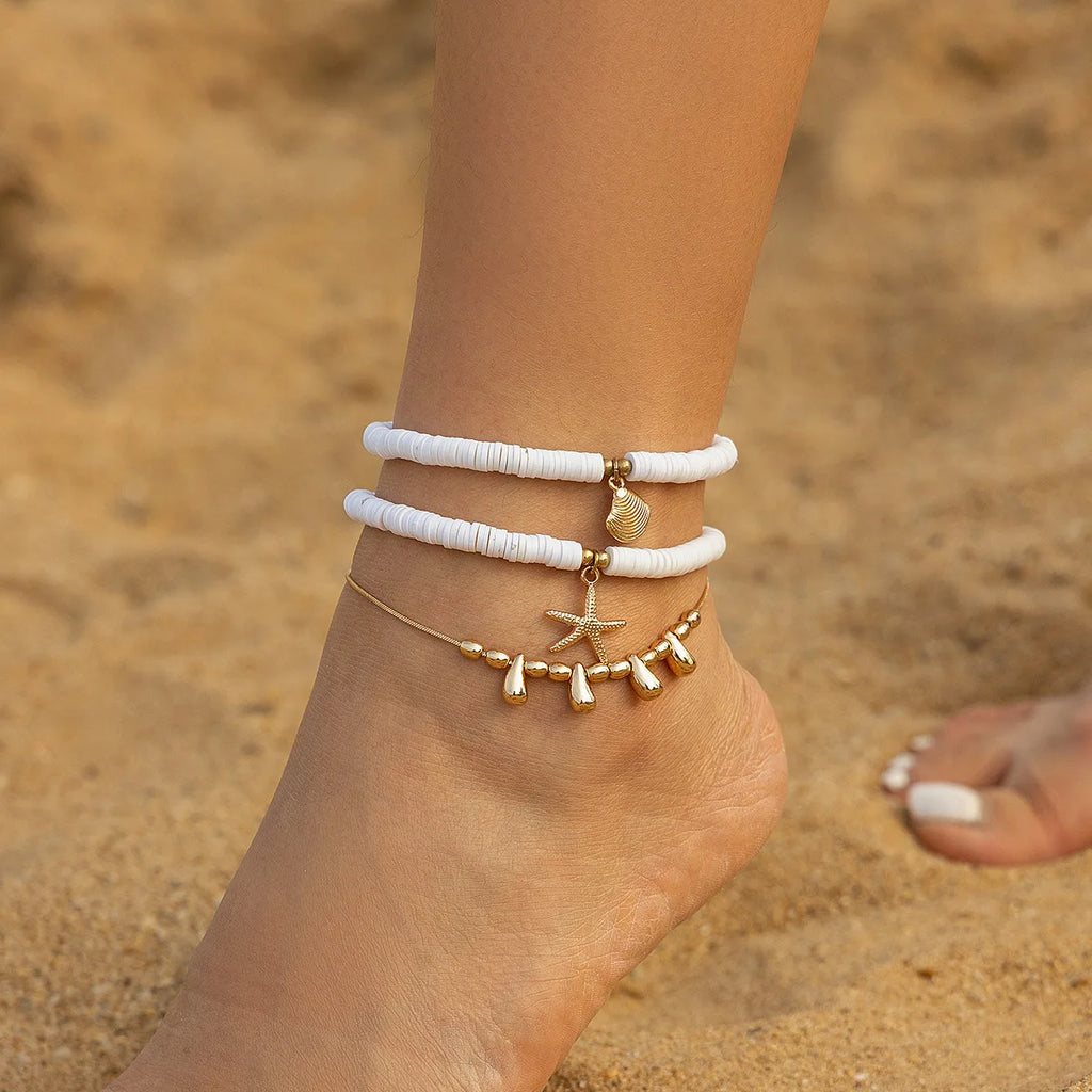 Customized Starfish Water Drop Anklet anklet LUNARITY GARAGE   