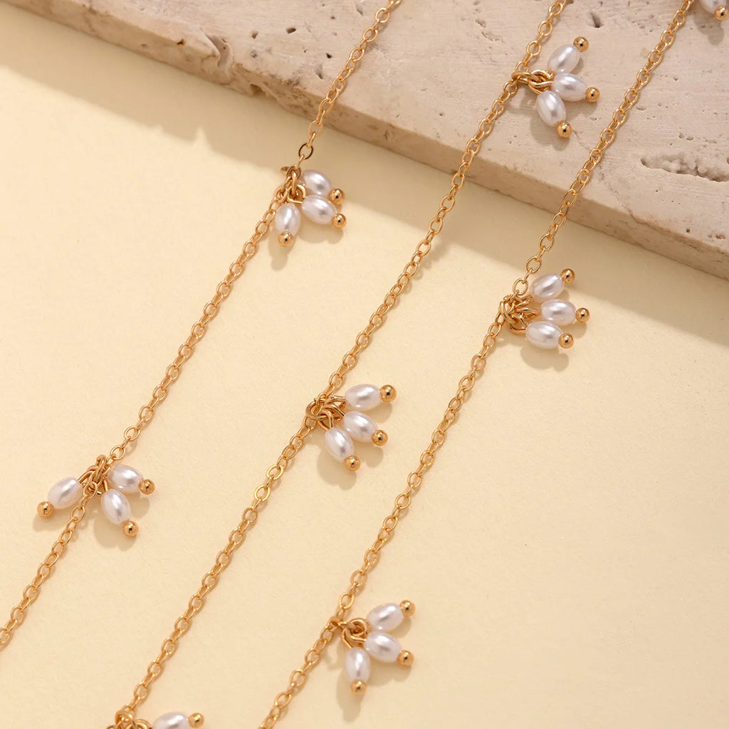 Double Layered Pearl Tassel Necklace Necklace LUNARITY GARAGE   